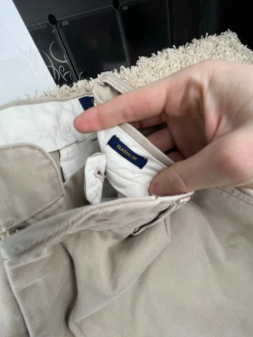 Polo Ralph Lauren 34x34 Khaki Flat Front Classic Fit Chino Pants Church BBQ